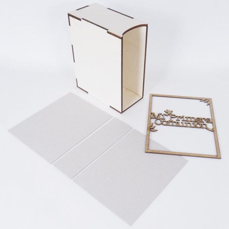 Caja de madera rectangular lisa de 33 x 12 x 12 cm por 11,50 €
